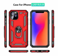 Armor Shockproof Case for iPhone 16 15 14 Plus 13 12 11 Pro Max Magentic Ring Finger Holder Military Grade Case for iPhone Cover