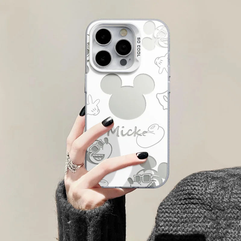 Disneys Mickeys Minnies Mouses Back Shadow Phone Case For iPhone 16 15 14 13 12 11Pro Max 7 8 Plus XR XS MAX MINI Y2K Back Cover - Caseverse