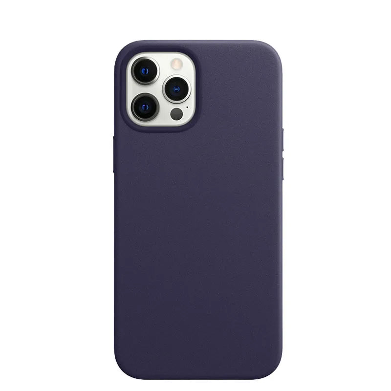 Original Apple Leather With Magsafe Case For iPhone 15 Pro Max 14 Pro Max Plus 14Pro 15Pro Case Wireless Charging Magnetic Cover - Caseverse
