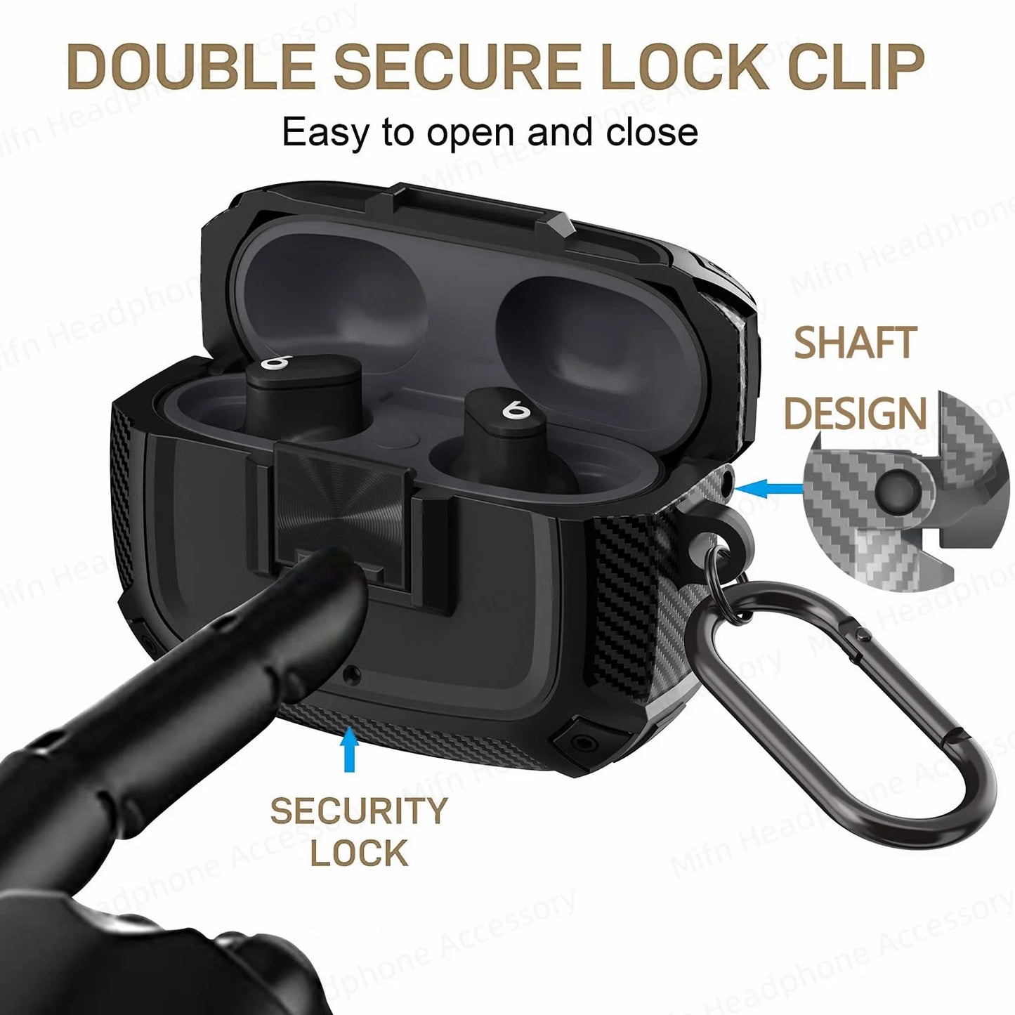 for Beats Studio Buds/Beats Studio Buds+Headphone case with Lanyard Anti drop Earphone protect Cover For Beats Studio Buds Capa