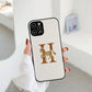 Classic Horse H Cross Leather Fashion Case For Iphone 15 14 13 12 11 Pro Max Mini 7 8 Plus X Xs Xr Max Luxury Phone Cover Funda