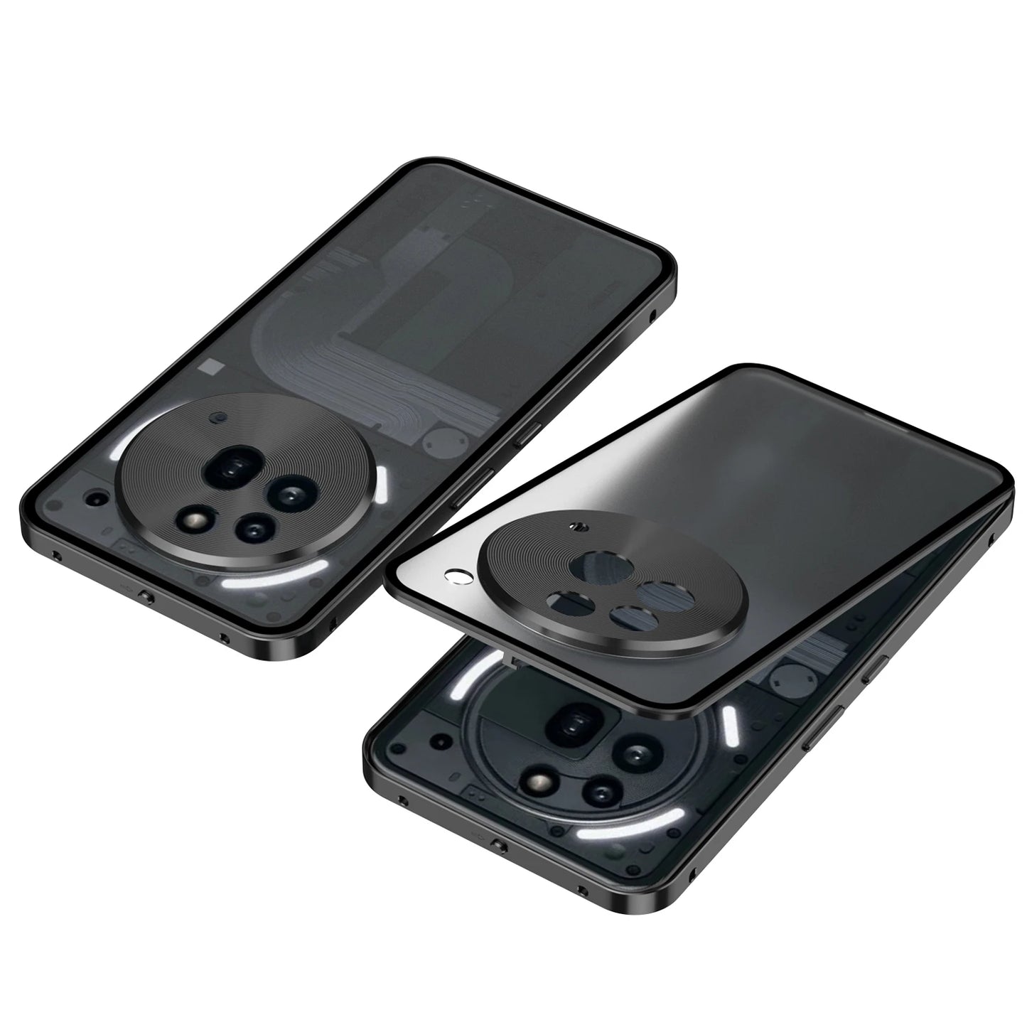 Metal Aluminium Alloy Frame Hard PC Backboard Shockproof Phone Cover for Nothing Phone 3A Pro Case