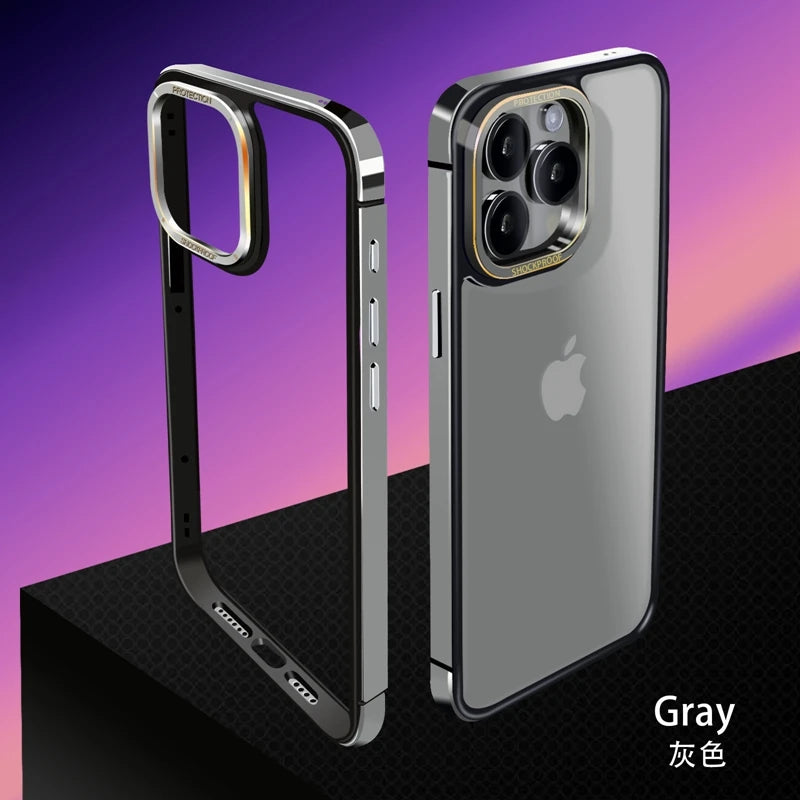 Metal Frame Protector for iPhone 15 14 Pro Max 15 Plus 15pro Anti-fall Edge Protection for iPhone15+ 14pro Max Phone Cover Case