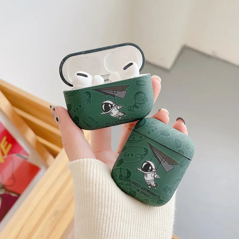 Astronaut Space Moon Earphone Soft Case for Apple Airpods 3 2 1 Pro 2 4 2024 Headphone Cover for Air Pods Pro2 3rd Gen Custodia