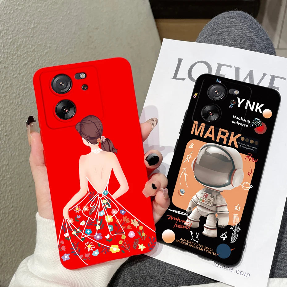 For Xiaomi 13T Pro Case Fashion Marble Astronaut Silicone Phone Cases For Xiaomi Mi 13T Mi13T 13 T Pro 5G Protection Back Cover - Caseverse