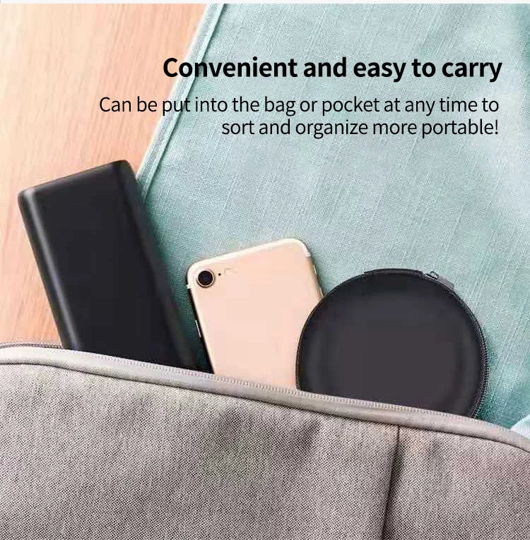 Bluetooth Headset Headphone Hard Case for Wired Earphones Storage Bag Case Portable Travel Shockproof Earbuds Carrying Pouch Bag