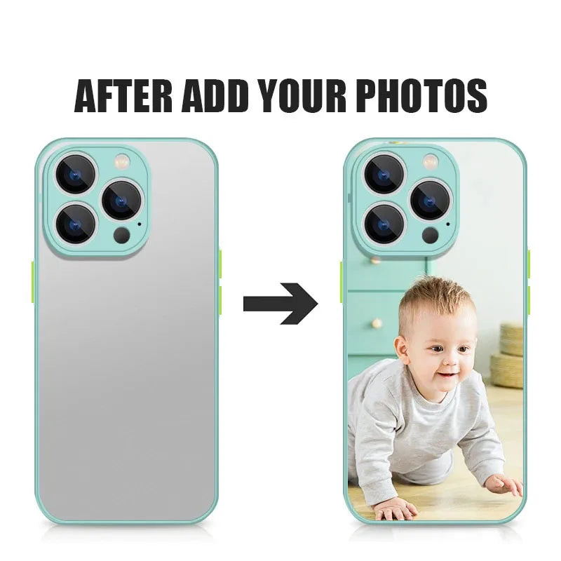 Personalized DIY Customized Name Photo Phone Case For iPhone 16 15 Pro Max 14 13 12 11 Pro Max X XR 7 8 Shockproof Acrylic Cover - Caseverse
