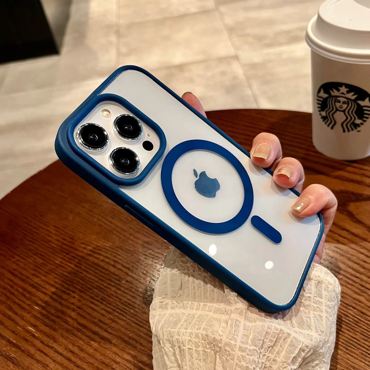 Luxury Magsafe Wireless Charge Phone Case for iPhone 16 15 14 Plus 13 12 11 Pro Max Mini Magnetic Soft Bumper Transparent Cover - Caseverse
