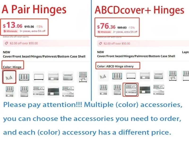 Laptop Housing Cover NEW For ideapad 110-15 110-15ISK 110-15IKB LCD Back Cover/Bezel/LCD Hinges/Palmrest/Bottom Case Top