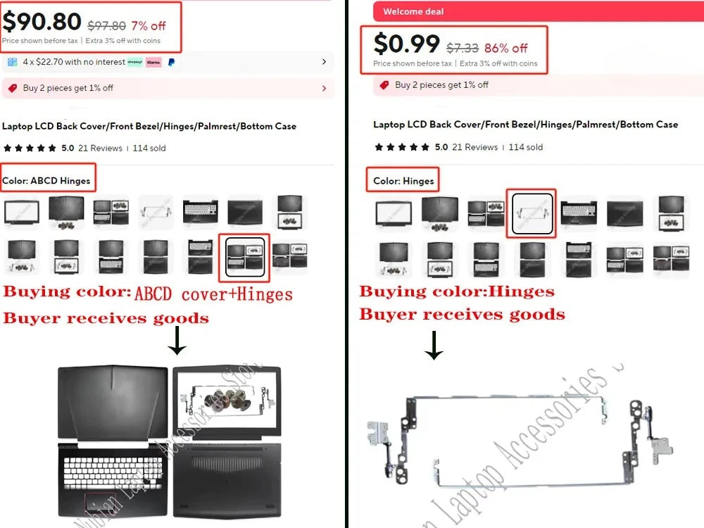 NEW Laptops Case For X570 X570UD YX570U YX570 Laptops Screen LCD Back Cover/Front Bezel/Palmrest/Bottom Laptop Accessories