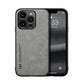 Luxury Leather Case For iPhone 15 14 13 Pro Max Cover With Metal Plate Support Car Hold For iPhone 15 14 13 Pro 11 12 case