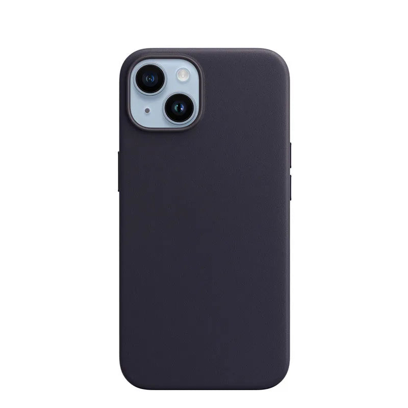 Original Apple Leather With Magsafe Case For iPhone 15 Pro Max 14 Pro Max Plus 14Pro 15Pro Case Wireless Charging Magnetic Cover - Caseverse