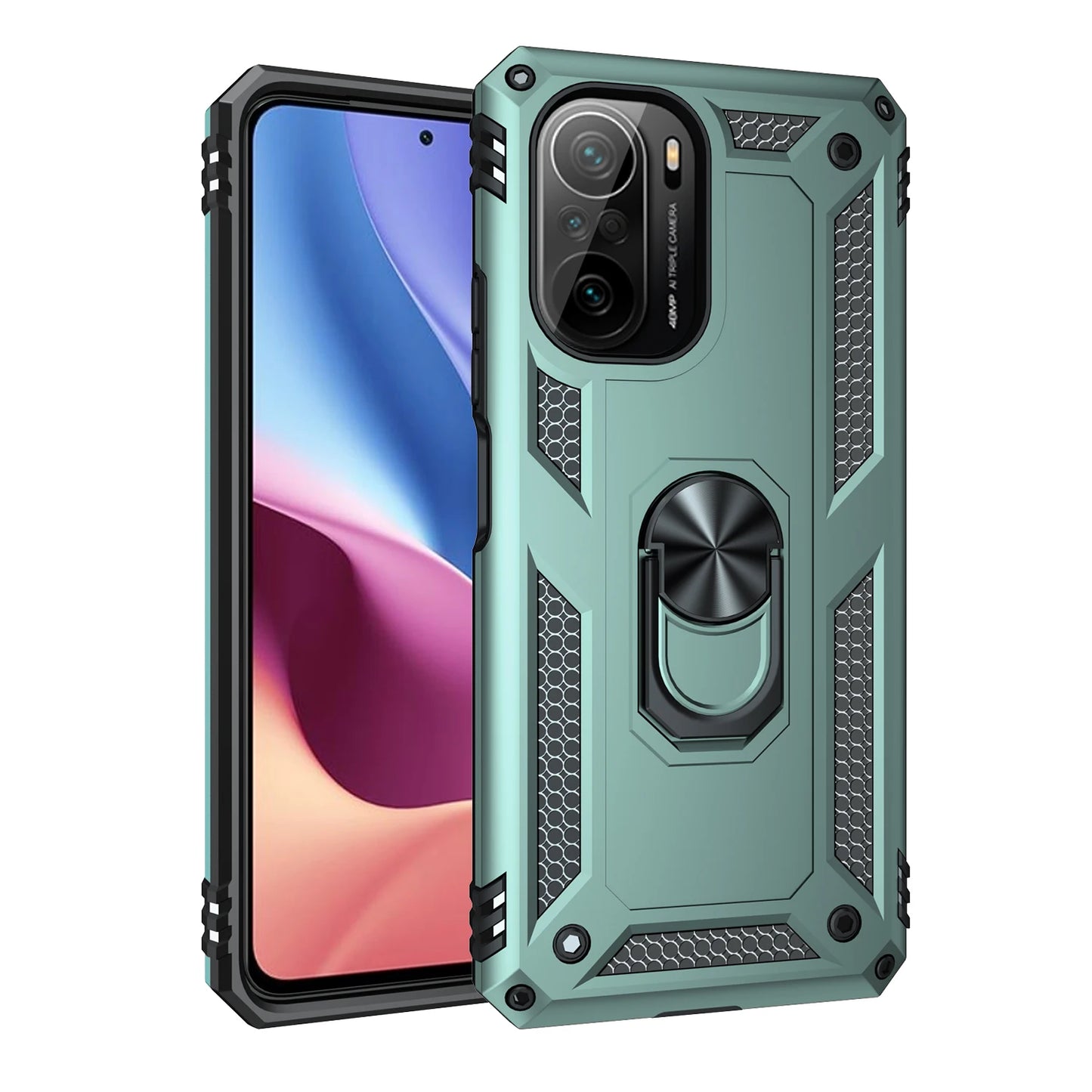 Cover Case for POCO F3 Armor Rugged Military Shockproof Ring Holder Magnet Phone Case for Xiaomi POCO F3 F 3 5G