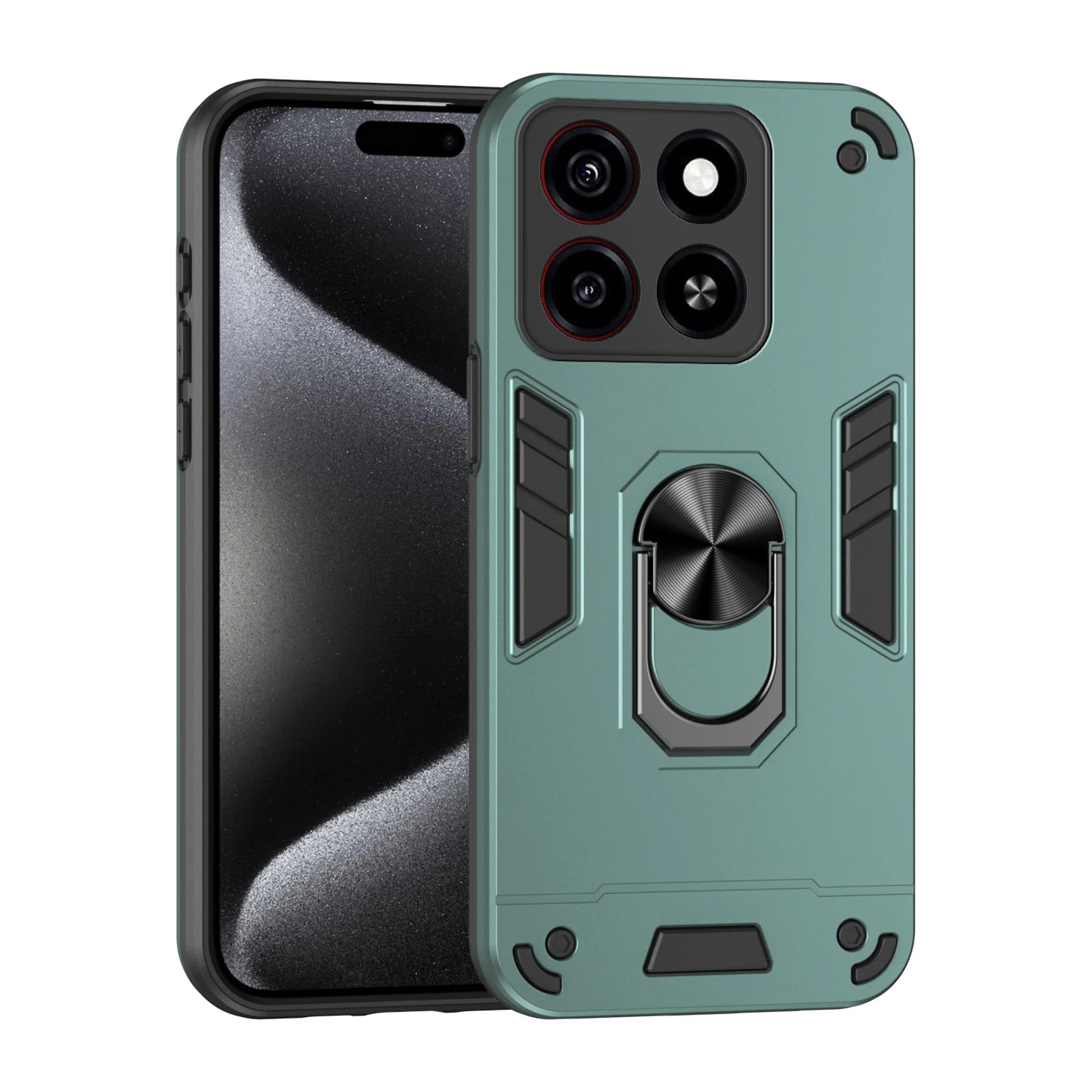 Military Grade Case for ZTE Blade A35 A55 A54 Protective Cover Shockproof Ring Stand Holder Fundas Coque - Caseverse