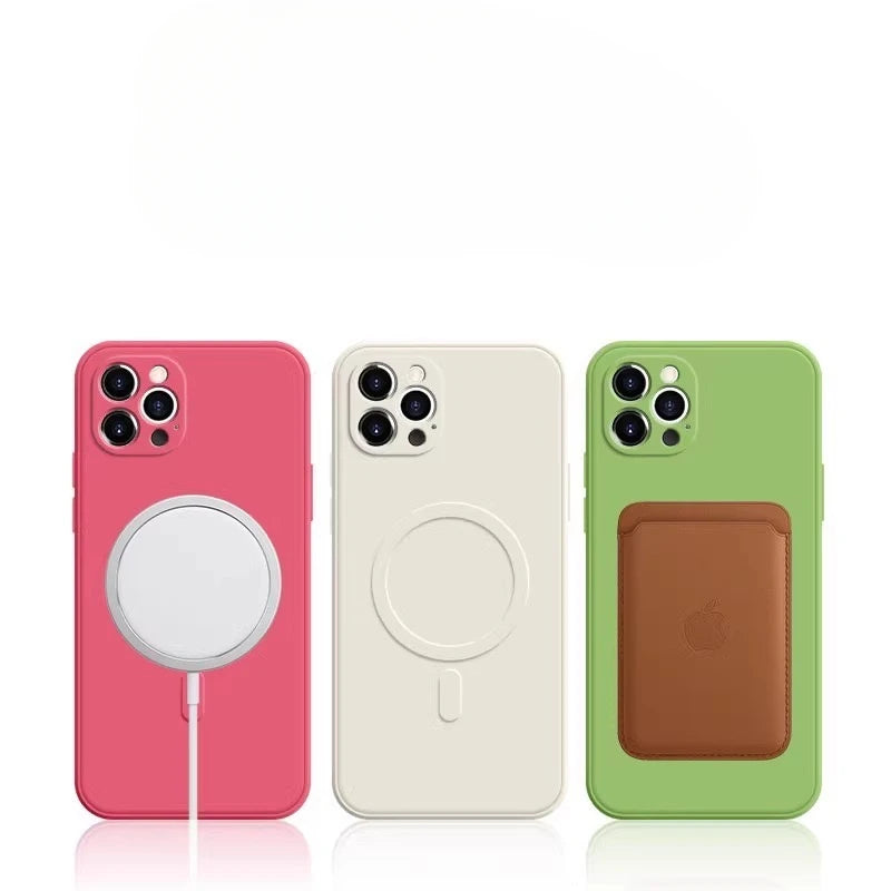 For iPhone 15 Pro Max Luxury Magsafe Magnetic Liquid Silicone Phone Case For iPhone 11 12 13 14 15 16 plus X Xr Protective Cover - Caseverse