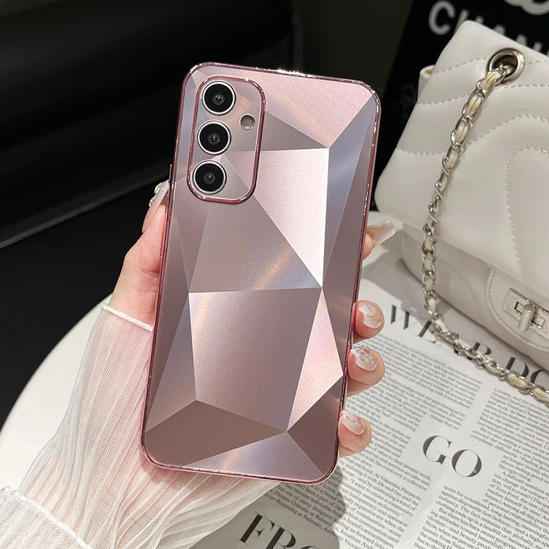 Luxury Soft TPU+PC+Acrylic Back Panel Shockproof Phone Case For Samsung S24 Ultra S22 S23 Ultra Plus FE A55 A54 A53 A34 Cover - Caseverse