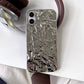 Stylish Metal Color Silver Meteorite Texture Case For iPhone 16 Pro Max 15 14 13 12 11 16 plus Soft TPU Anti-knock Cover