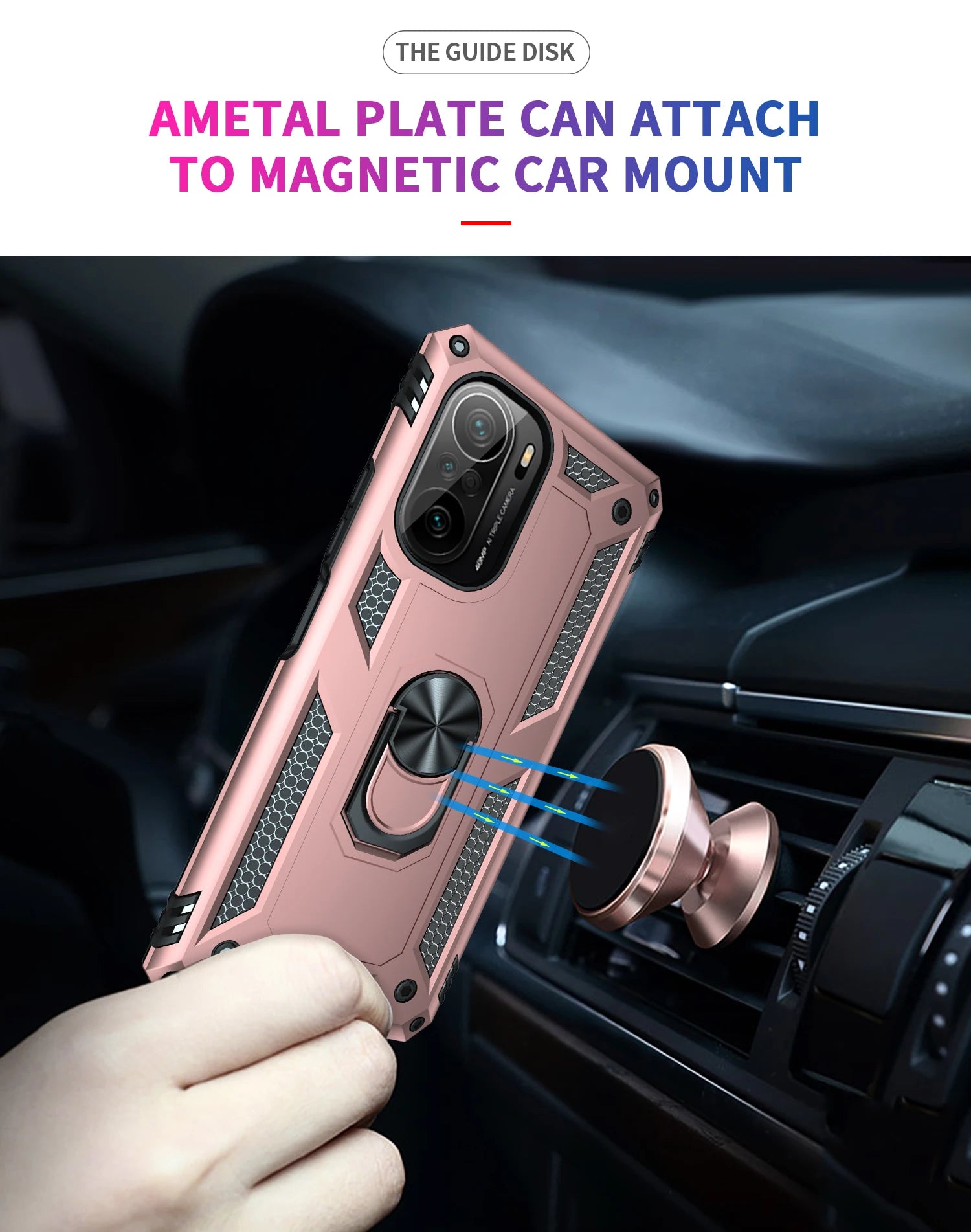 Cover Case for POCO F3 Armor Rugged Military Shockproof Ring Holder Magnet Phone Case for Xiaomi POCO F3 F 3 5G - Caseverse