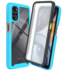Moto E32 Shockproof Clear Case Built in Screen Protector Full Body Rugged Defender Cover for Motorola G22 Case, E32S,G52 Cases