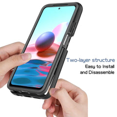 Hybrid TPU/PC Case for Xiaomi Poco M5s Built-in Screen Protector 360 Degree Shockproof Crystal Clear Cover for Xiaomi Poco M5 S