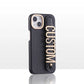 Leather Phone Case Custom Name Wristband Metal Gold Letters Personalized Cover for iPhone16 15 14 13 12 11ProMax 15 16plus