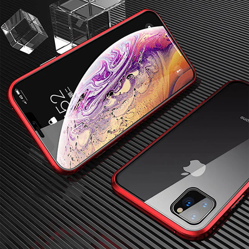 360 Metal Magnetic Case For iPhone 13 12 Mini 11 12 13 14 Pro Max Cases For iPhone X XR XS MAX 7 8 6 6S Plus SE 2020 Cover Coque