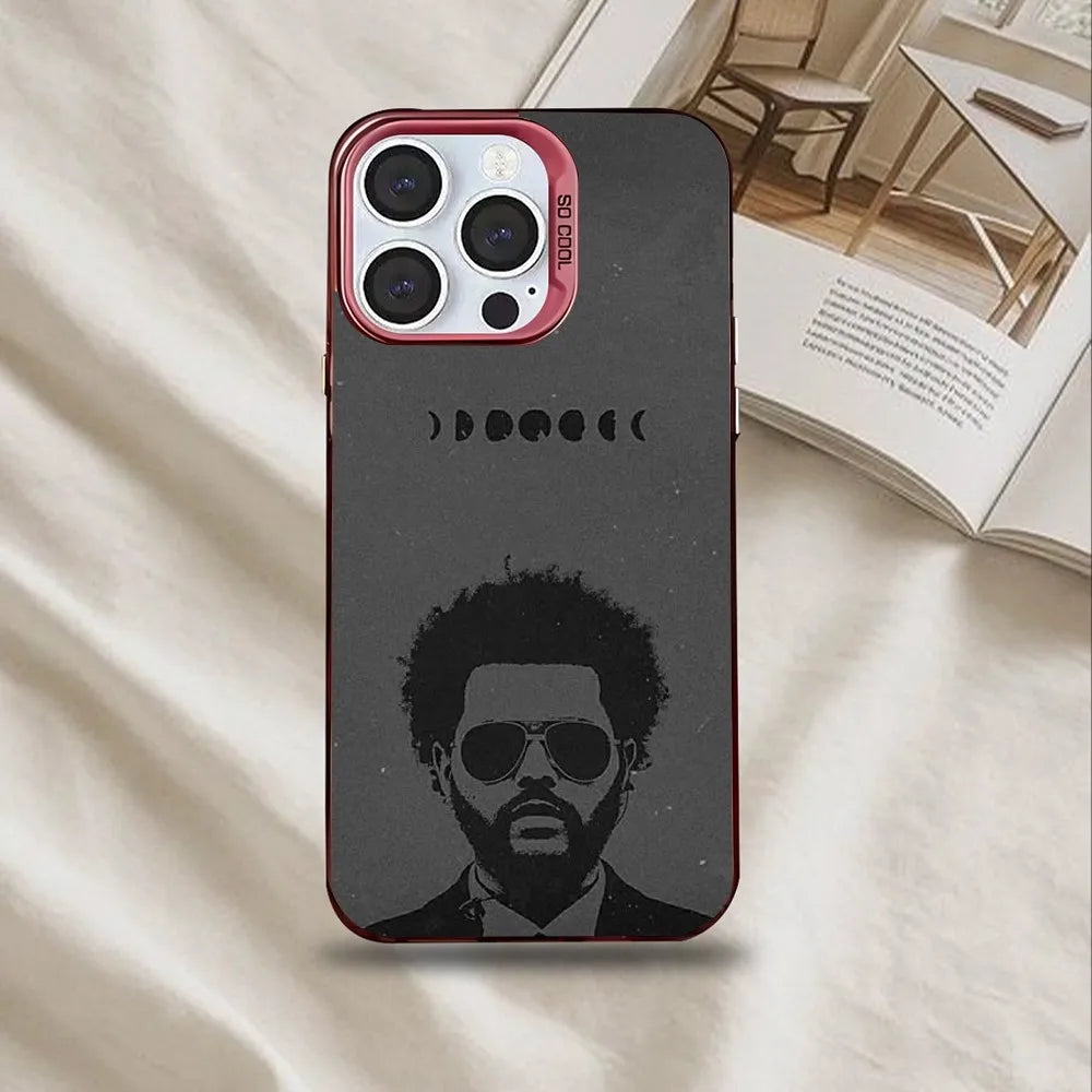 The W-Weeknd XO Singer  Phone Case For iPhone 16,15,14,13,12,11,Mini,Pro,SE,MAX Pink Matte Silicone Cover