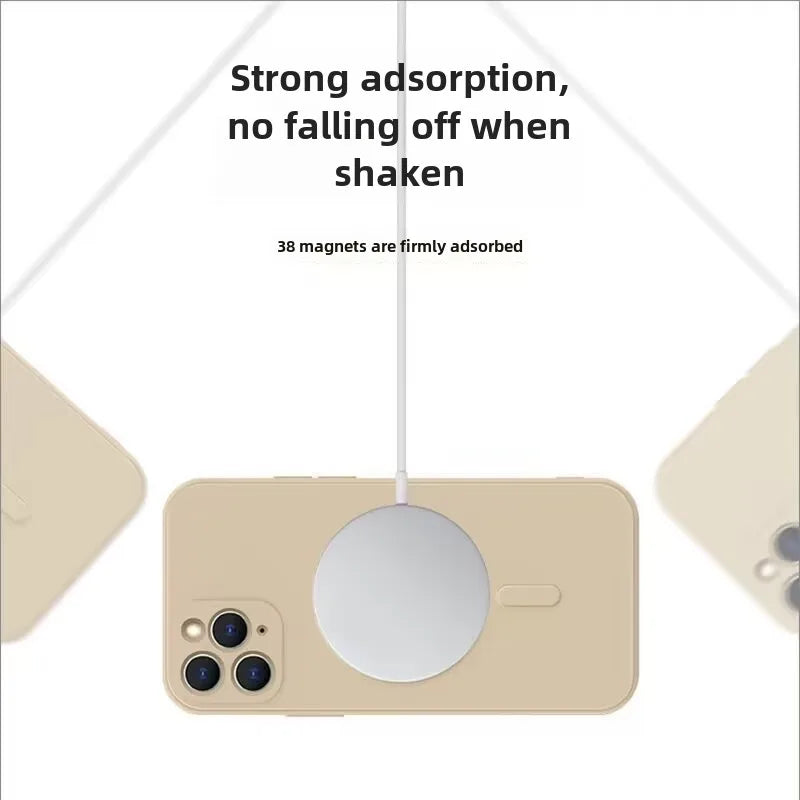 For iPhone 15 Pro Max Luxury Magsafe Magnetic Liquid Silicone Phone Case For iPhone 11 12 13 14 15 16 plus X Xr Protective Cover - Caseverse