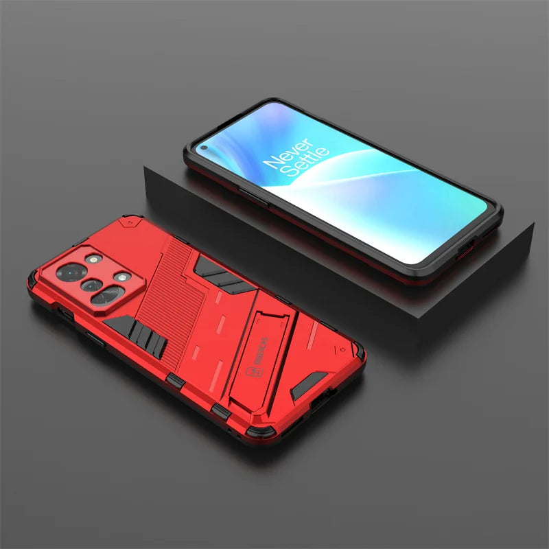 For Oneplus Nord 2T 5G Case Armor Shockproof Phone Cases For One Plus Nord2T Nord 2 T Stand Holder Rugged Silicone Cover Coque - Caseverse