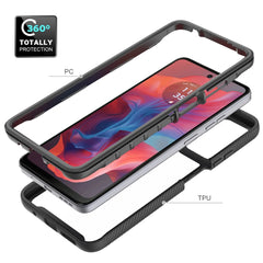 Moto G24 Shockproof Clear Case Built in Screen Protector Full Body Rugged Defender Cover for Motorola G04/G04S Case