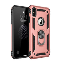 Armor Shockproof Kickstand Phone Case For iPhone 16 15 Pro Max 16 15 Plus Military Grade Anti-drop Protection Finger Ring Cover