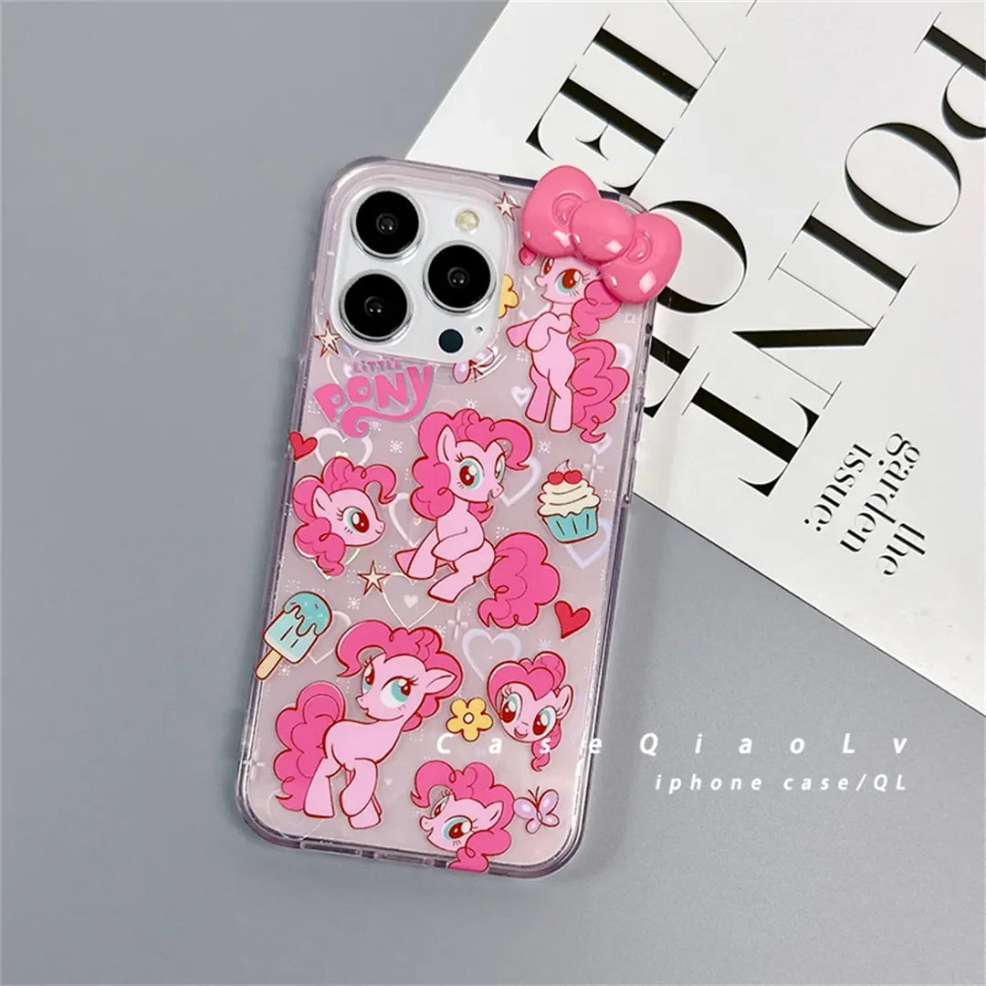 My Little Pony Lovely Pinkie Pie Cartoon Phone Case For iPhone 16 15 14 13 12 11 Pro Max XR XS MAX 7 8 Plus MINI Y2K Cute Cover - Caseverse