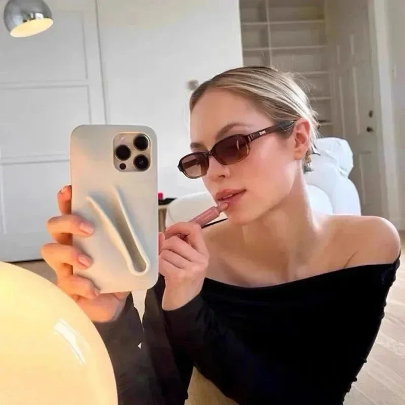 Lipstick Make-up Soft Silicone Phone Case for IPhone 16 14 15 Pro Max X Xs XR 11 13 12 Portable Lip Gloss Cover - Caseverse