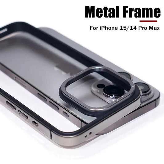 Metal Frame Protector for iPhone 15 14 Pro Max 15 Plus 15pro Anti-fall Edge Protection for iPhone15+ 14pro Max Phone Cover Case