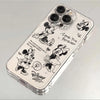 Black Luxury Mickey Minnie Phone Case For Xiaomi Redmi Note 13 12 12S 11 10 9 9T 8 A1 A2 A3 K40 Pro Plus 4G 5G Transparent Cover - Caseverse