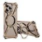 Titanium Metal Phone Case for iPhone 13 15 14 16 ProMax 16 15Pro Protective Cover Bumper w/ 360° Rotation Holder Shockproof Sase