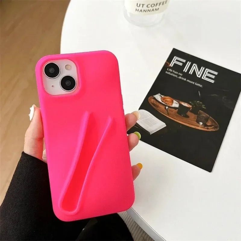 Lipstick Make-up Soft Silicone Phone Case for IPhone 16 14 15 Pro Max X Xs XR 11 13 12 Portable Lip Gloss Cover - Caseverse