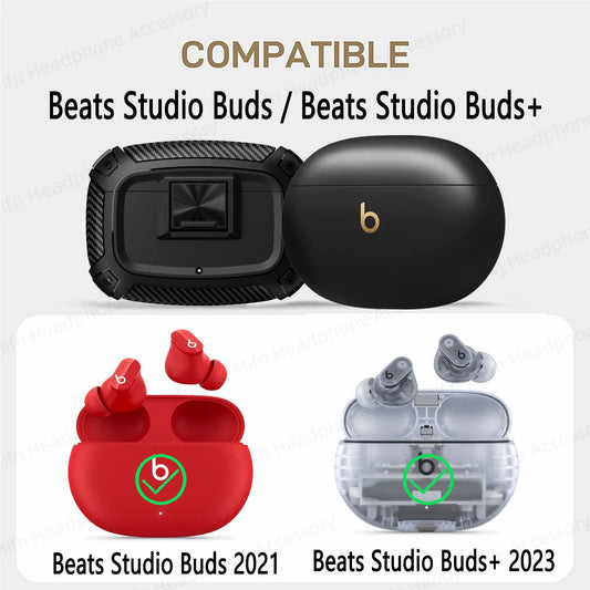 for Beats Studio Buds/Beats Studio Buds+Headphone case with Lanyard Anti drop Earphone protect Cover For Beats Studio Buds Capa