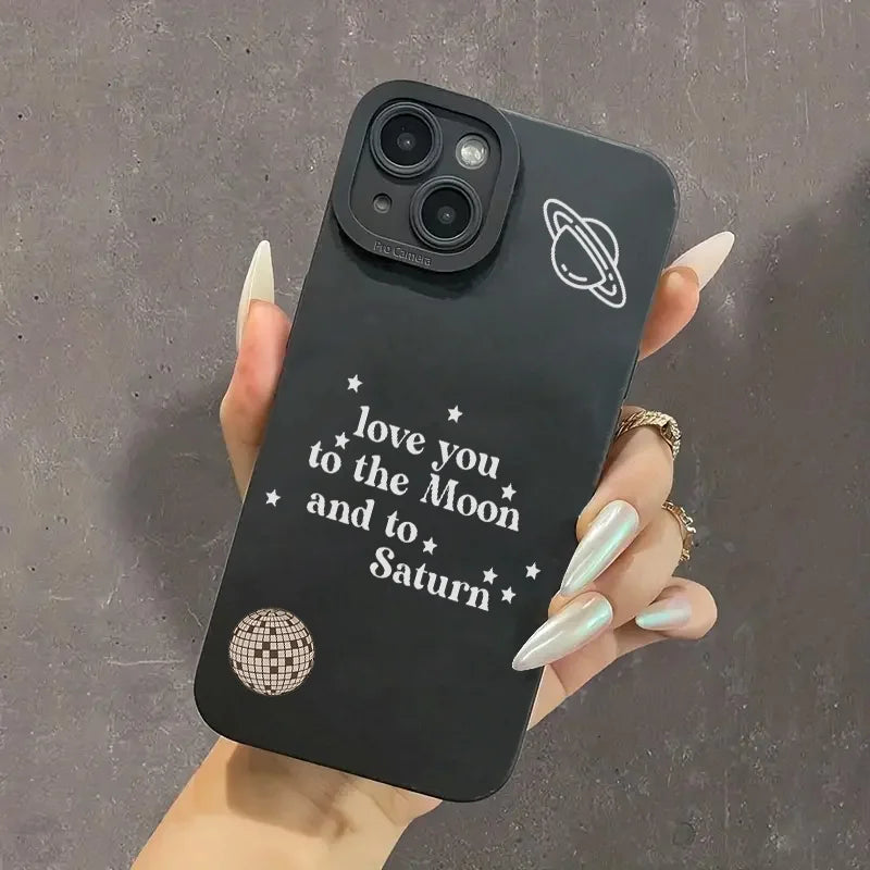 Famous Singer Taylor Lyrics Stars Moon Phone Case Cover for iPhone 15 14 13 12 11 Pro Max XR 7 Plus Case Best Gift for Fans Girl - Caseverse