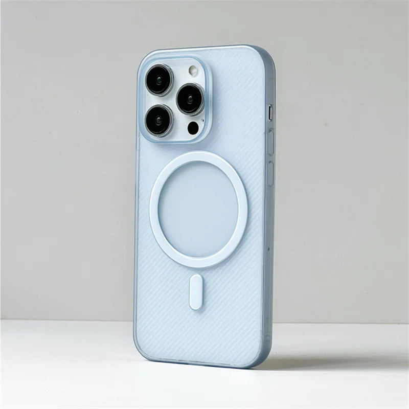 Luxury Matte for iPhone 15 14 13 Pro Max Phone Case with Magsafe Magnetic Charge Military Grade Shockproof Translucent Back Slim - Caseverse