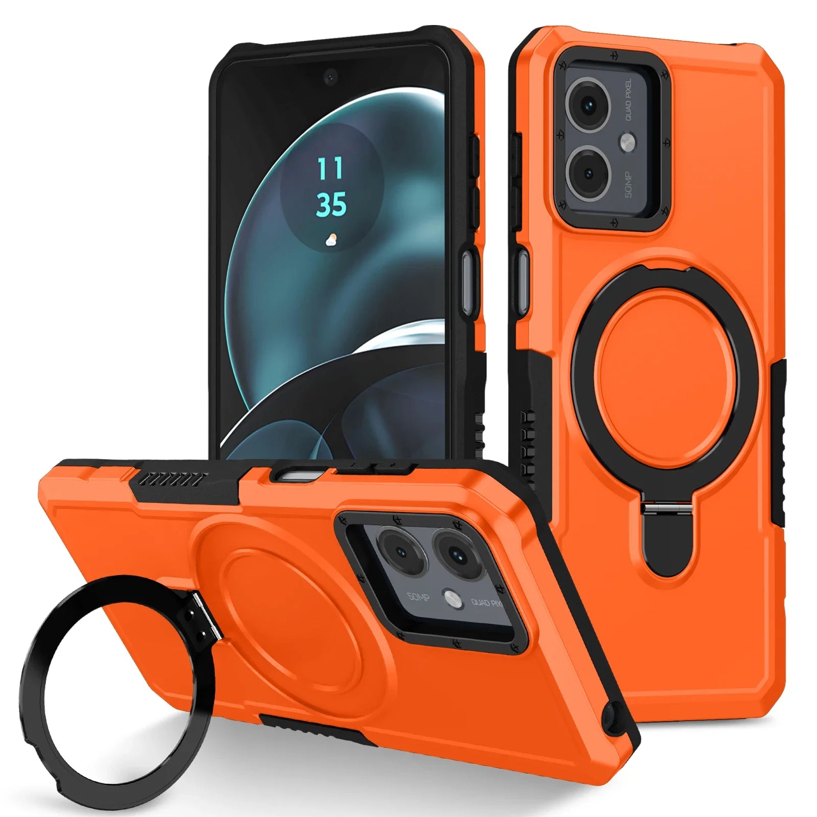 Military Grade Armor Case For Motorola Moto E14 G04S G04 G24 G54 G14 G84 G22 E13 Cover Shockproof Stand Holder Coque Shell Funda - Caseverse