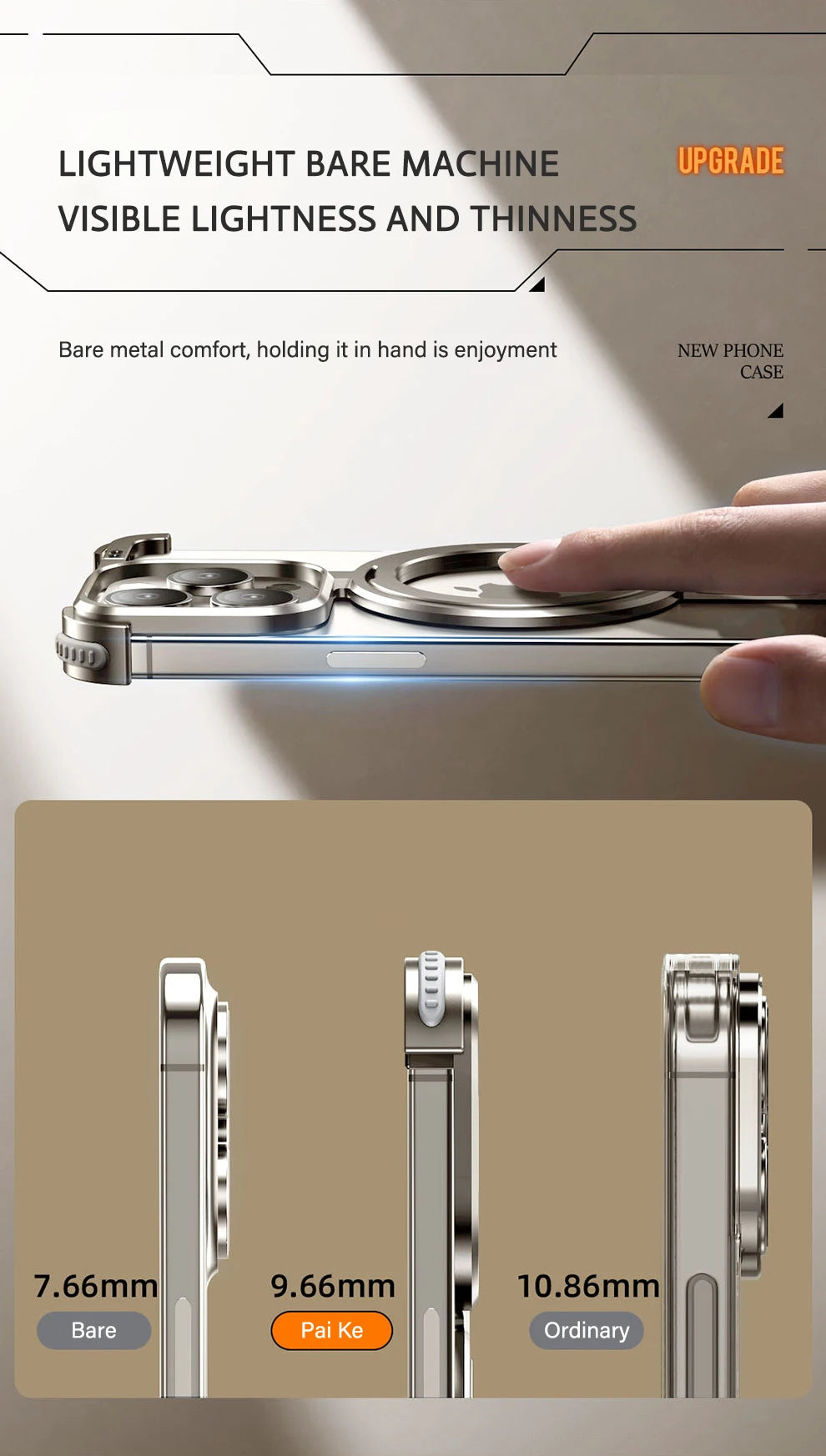 Luxury Magsafe Magnetic Metal Rimless Stand Phone Case For iPhone 16 15 14 13 Pro Max Plus Aluminum Alloy Shockproof Metal Cover