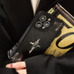 Leather Phone Case for IPhone 16 15 14 13 12 11 Pro Max Luxury Gothic High Grade Fashion Trends 3D Metal Cross Protection Cover