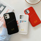 Personalized Phone Case with Card Holder Custom Initials Protective Cover iPhone16Promax 11 12 13 14 15Pro Max XS XR Mini - Caseverse