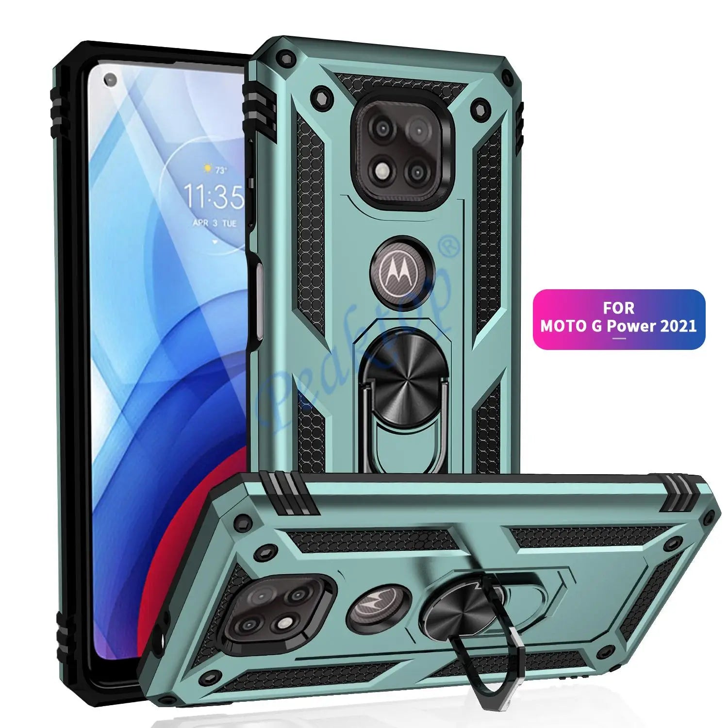 for Moto G Power Case for Phone Moto G Power 2021 Case Shockproof Armor Rugged Military Protective Car Holder Magnetic Cover - Caseverse