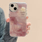 Fashion Glitter Laser Shiny Floral Marble Pattern Shell Case For iPhone 15 Pro Max 16 14 13 11 12 Shockproof Phone Cover Bumper - Caseverse