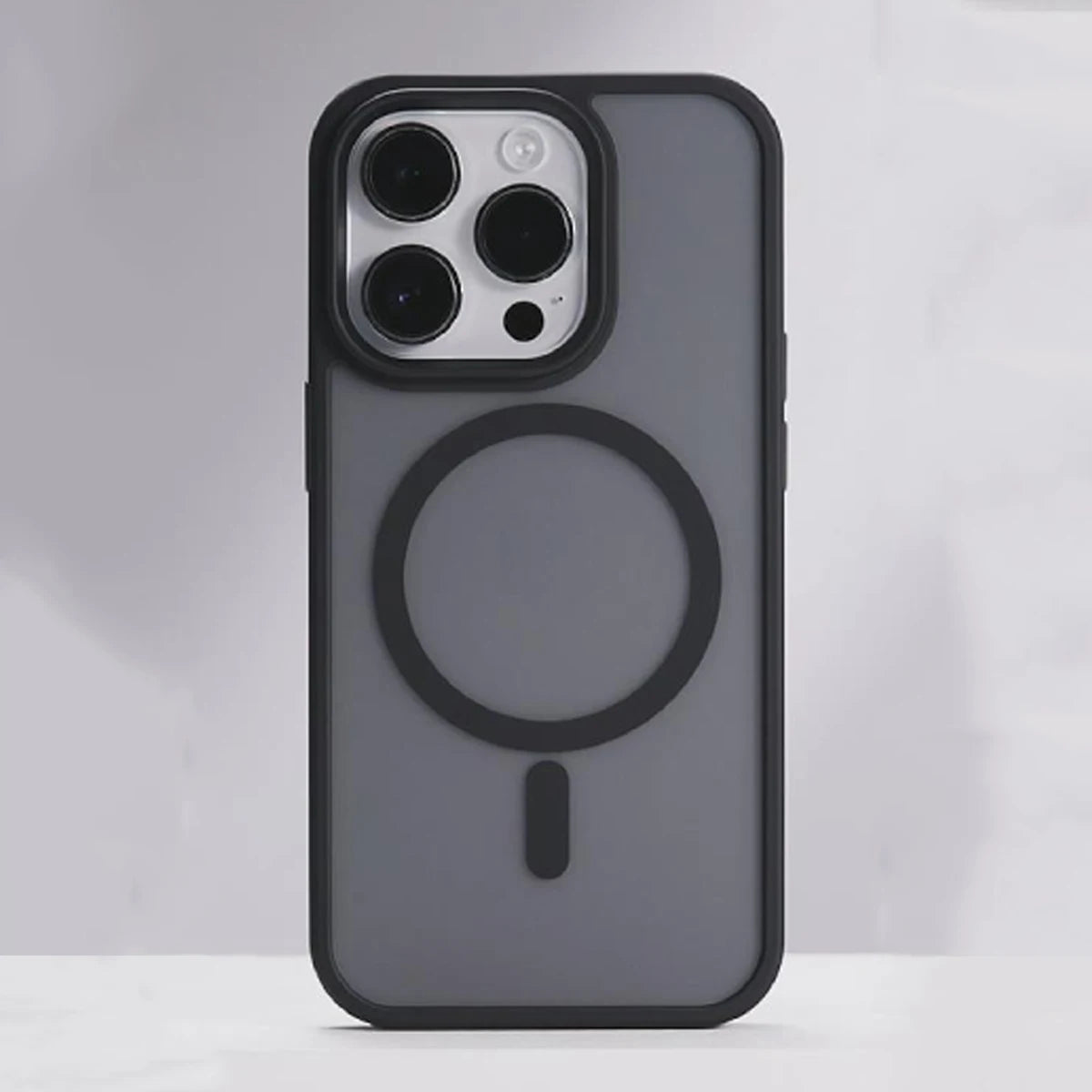 Magnetic matte black phone case, higher than the lens protection design, suitable for iPhone 16 15 14 13 12 11 Pro Max Plus