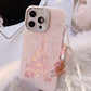 Pink Glitter Castle Phone Case with Lanyard for iPhone 15 14 13 12 Pro Max Plus Princess Fairytale Phone Case Cover - Caseverse