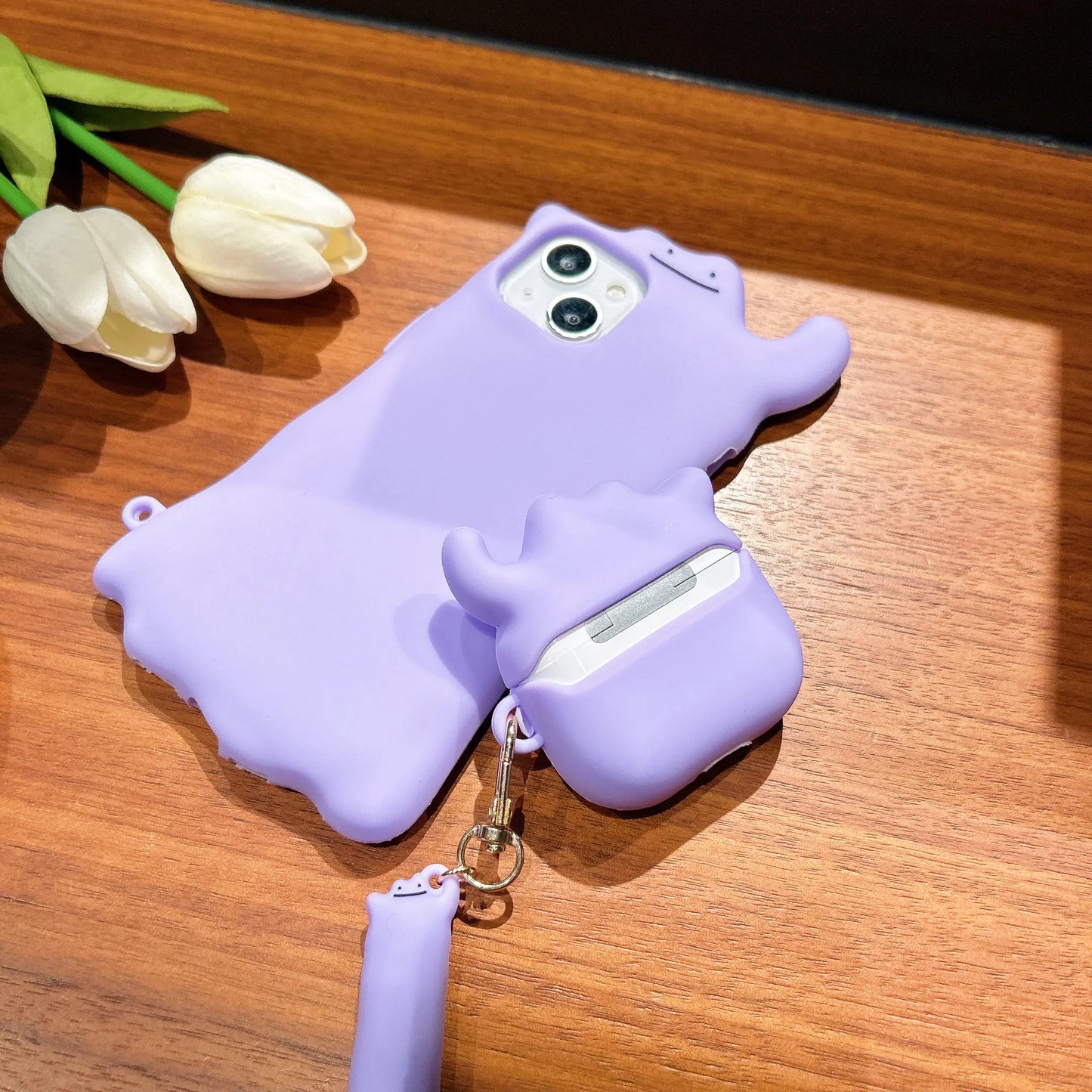 For Airpods 4 Cute Cartoon 3D Ghost Earpods Case for Airpods 1 2 3 Pro 2 Wireless Earphone Cover Monster Charging Box Stylus Pen