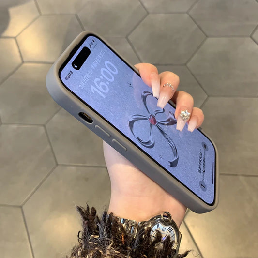 Matte Titanium gray rugged silicone case for iPhone 16 15 14 13 12 11 Pro Max thicken shockproof transparent hard phone cover